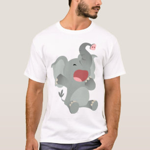 Cute Sleepy Cartoon Elephant  Children T-Shirt