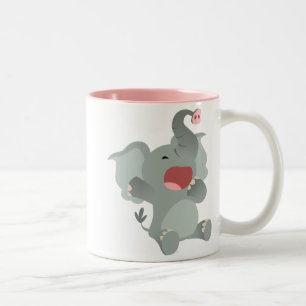 Cute Sleepy Cartoon Elephant Mug