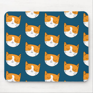 Cute Sleepy Cat Mouse Pad