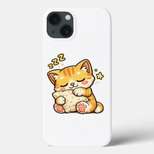 Cute Sleepy Cat Pillow iPhone 13 Case