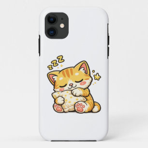 Cute Sleepy Cat Pillow iPhone 11 Case