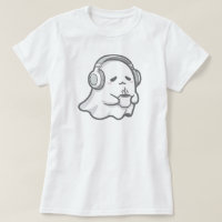 Cute Sleepy Ghost with Coffee | WHITE ONLY