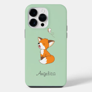 Cute Sleepy Little Fox iPhone 14 Pro Max Case