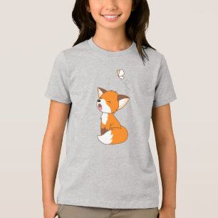 Cute Sleepy Little Fox Tri-Blend Shirt