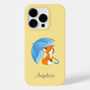 Cute Sleepy Little Fox under Umbrella Case-Mate iPhone 14 Pro Case