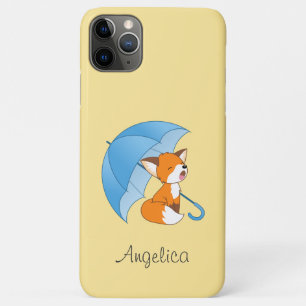 Cute Sleepy Little Fox under Umbrella iPhone 11 Pro Max Case