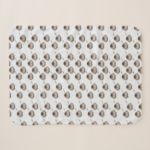 Cute Sleepy Owl Pattern Sherpa Blanket