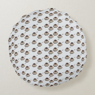 Cute Sleepy Owl Round Pillow Decor