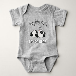 Cute Sleepy Panda Bear Baby Bodysuit