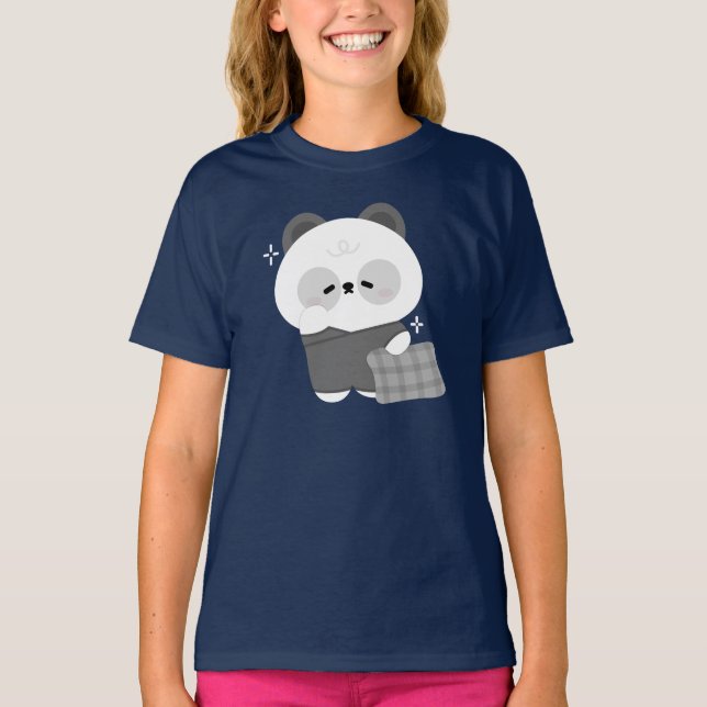 Cute Sleepy Panda T-Shirt (Front)