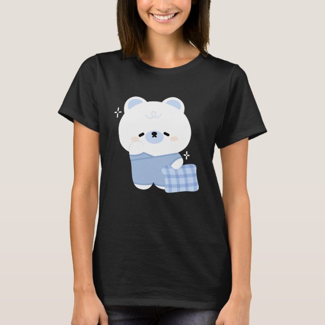 Cute Sleepy Polar Bear T-Shirt (Front)