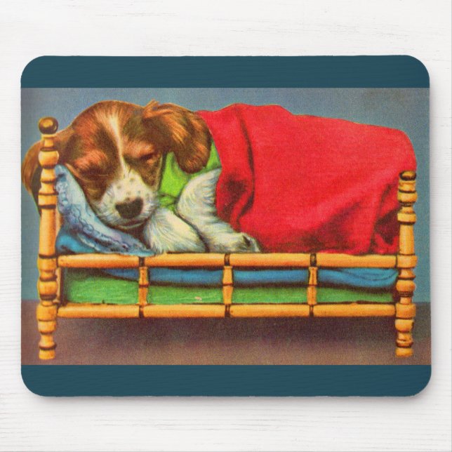 cute sleepy puppy mouse mat (Front)