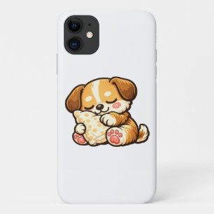 Cute Sleepy Puppy with Pillow iPhone 11 Case