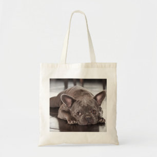 Cute  Sleepy Sad Eyes French Bulldog Photo Tote Bag