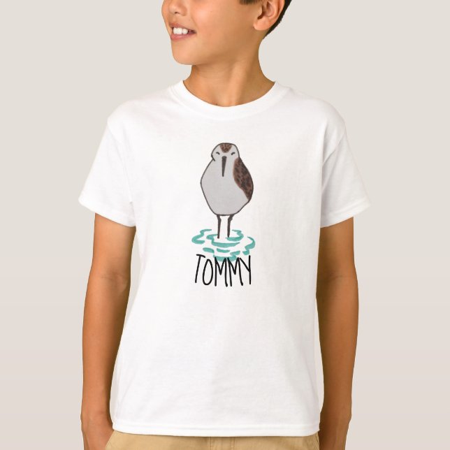 Cute Sleepy Sandpiper T-Shirt (Front)