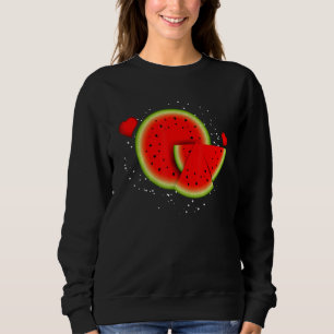 Cute Slice Watermelon Summer Tropical Fruit Summer Sweatshirt