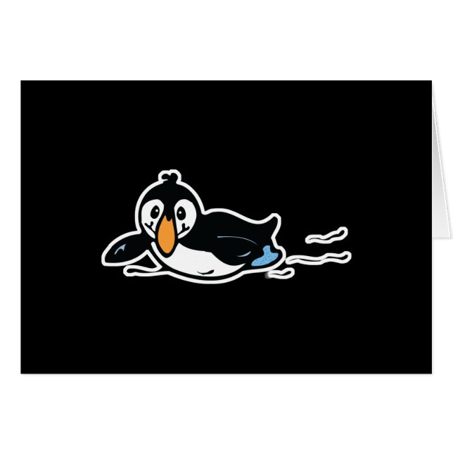 cute sliding penguin (Front Horizontal)
