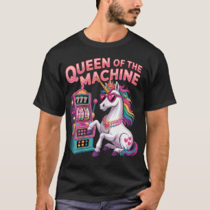 Cute Slot Machine Queen Casino Gambling Poker T-Shirt