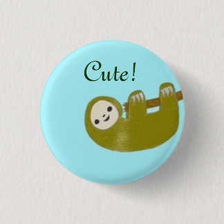 Cute Sloth 3 Cm Round Badge