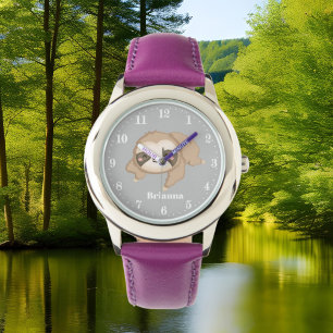 Cute sloth add name girls watch