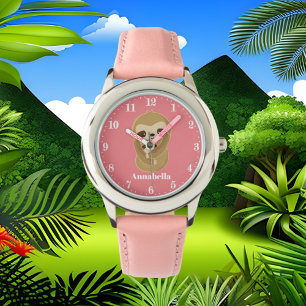 Cute sloth add name watch