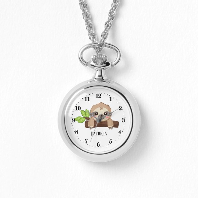 cute sloth animal lovers women  watch (Front)