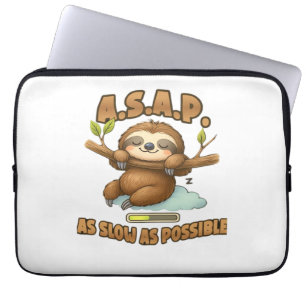 Cute Sloth ASAP – As Slow As Possible Classic T-Sh Laptop Sleeve