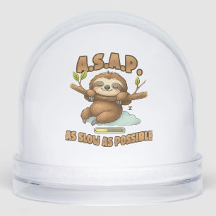 Cute Sloth ASAP � As Slow As Possible Classic T-Sh Snowglobe