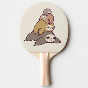 Cute Sloth Background Ping Pong Paddle