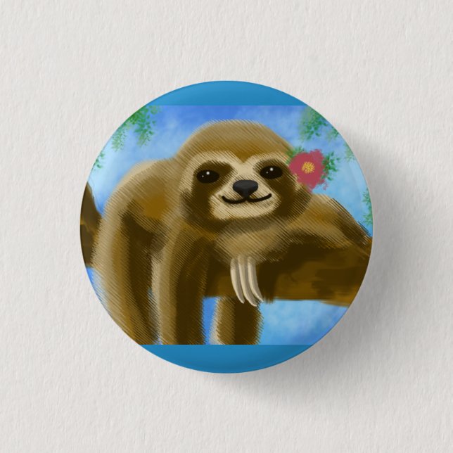 Cute Sloth Badge (Front)