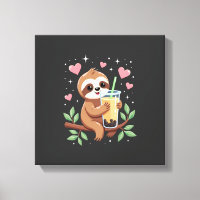 Cute Sloth Boba Bubble Milk Tea Kawaii Women Girls
