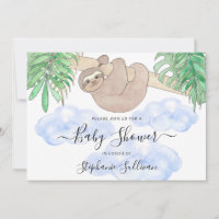 Cute Sloth Boy's Baby Shower