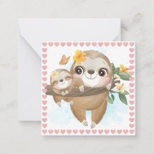 Cute Sloth Card