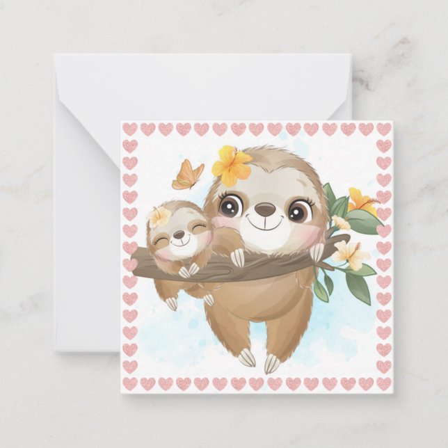 Cute Sloth Card (Front)