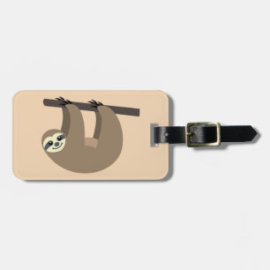 Cute Sloth Cartoon Luggage Tag