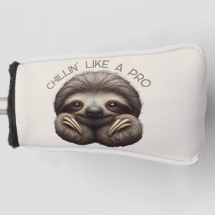 Cute Sloth Chillin Like a Pro Golf Head Cover