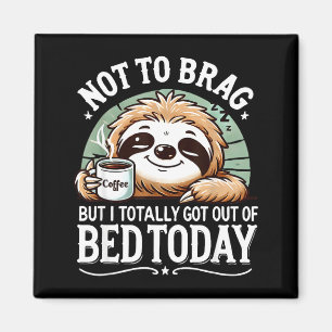 Cute Sloth Coffee Funny Quote Caffeine Lover Gift  Magnet