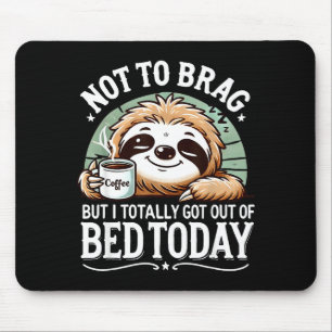 Cute Sloth Coffee Funny Quote Caffeine Lover Gift Mouse Mat