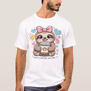 Cute Sloth Coffee Lover Shirt � Funny Fueled by Co