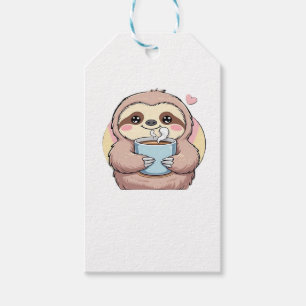 Cute Sloth Coffee Lover Shirt � Funny Fuelled by C Gift Tags