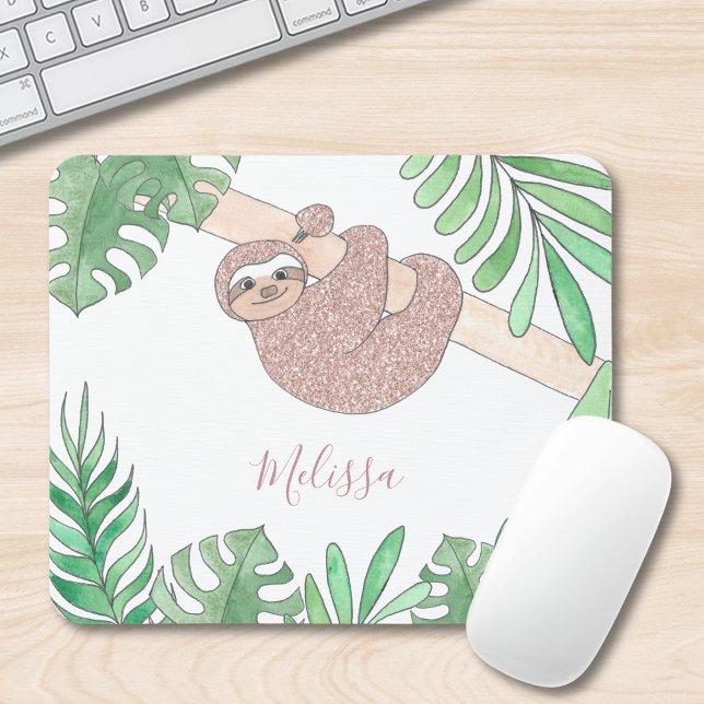 Cute Sloth Custom Name  Mouse Mat (Creator Uploaded)
