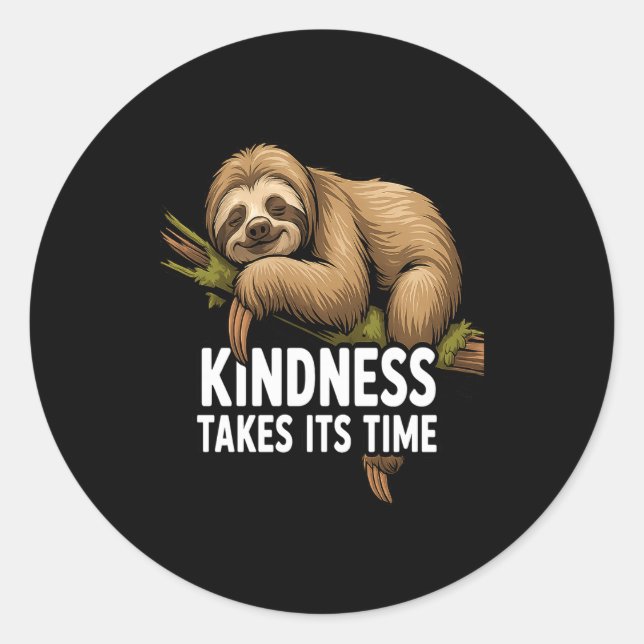 Cute Sloth Design For Sloth Lover And Sloth Comfor Classic Round Sticker (Front)