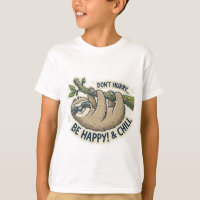 Cute Sloth "Don't Hurry Be Happy & Chill" Funny 