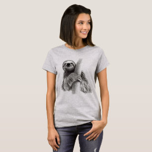 Cute Sloth Drawing T-Shirt