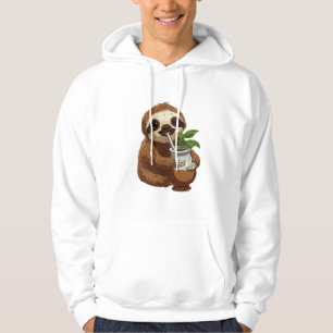Cute Sloth Drinking Yerba Mate � Adorable Kawaii A Hoodie