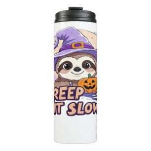 Cute Sloth Halloween Shirt � Funny Creep It Slow W Thermal Tumbler