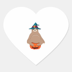 Cute Sloth Halloween Shirt Funny Halloween Sloth C Heart Sticker