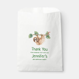 Cute Sloth Hanging Upside Down Watercolor Event Favour Bags