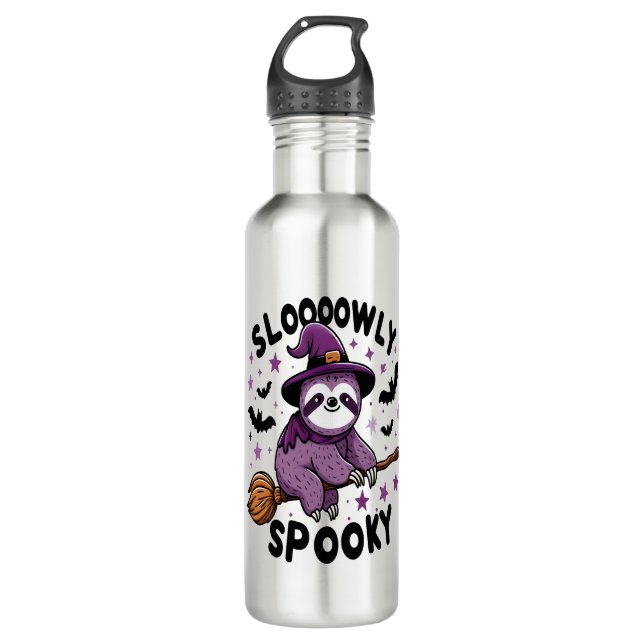 Cute Sloth Happy Halloween (2) 710 Ml Water Bottle (Front)