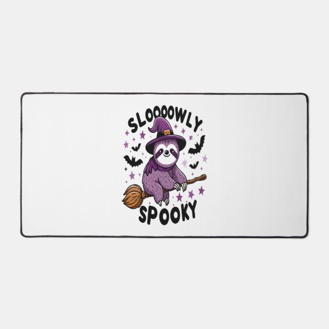 Cute Sloth Happy Halloween (2) Desk Mat (Front)